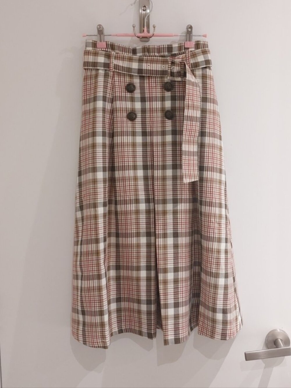 Axes Femme Poetique | Check Pleated Trench Skirt